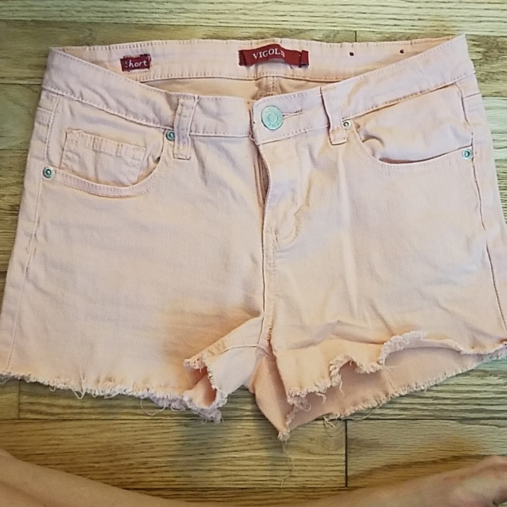 Vigold Peach Colored Shirts w/ Raw Hem. Size 9.